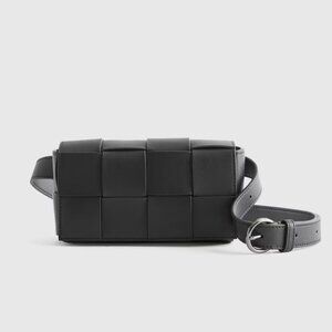 Black Woven Crossbody Bag